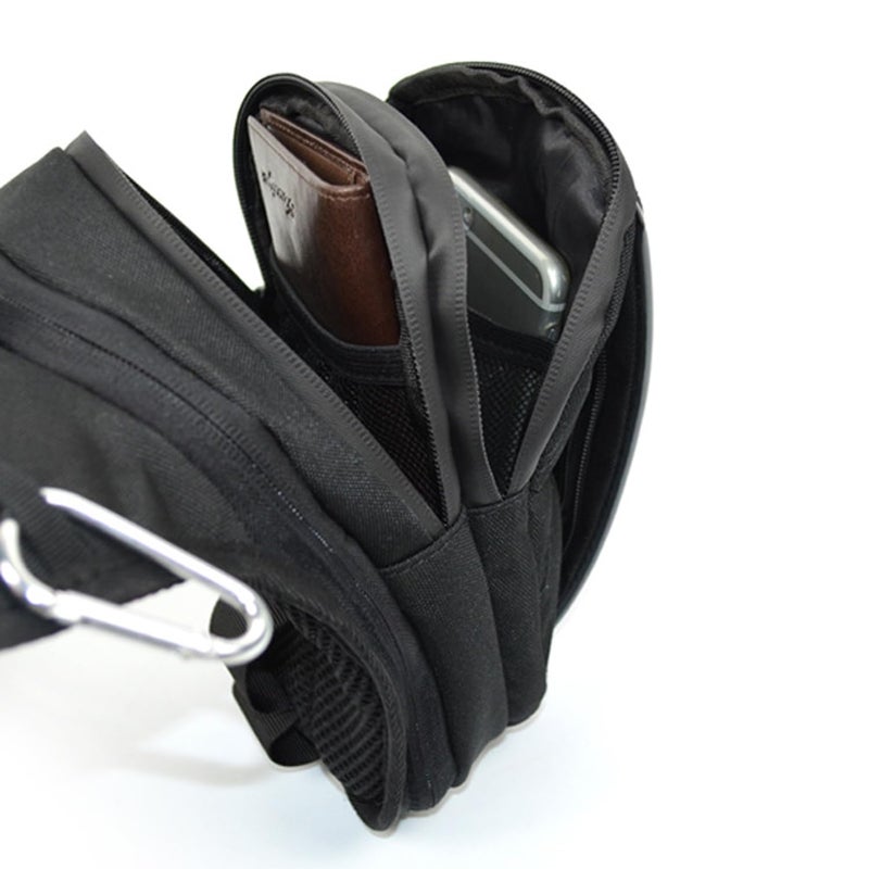 KPYWZER Outdoor Thigh Drop Leg Bag for Men Women Waist Fanny Pack Motorcycle Ride Crossbody Shoulder Riding Travel Hiking Tactical 01-Black - Image 4